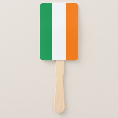 Set of hand fan with flag of Ireland