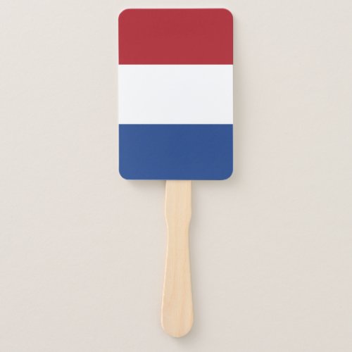 Set of hand fan with flag of Netherlands