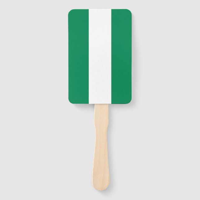 Set of hand fan with flag of Nigeria (Front)