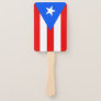 Set of hand fan with flag of Puerto Rico, USA