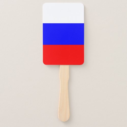 Set of hand fan with flag of Russia