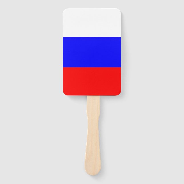 Set of hand fan with flag of Russia (Front)