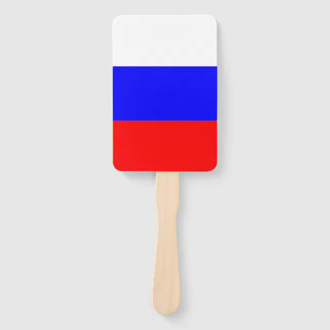 Set of hand fan with flag of Russia | Zazzle