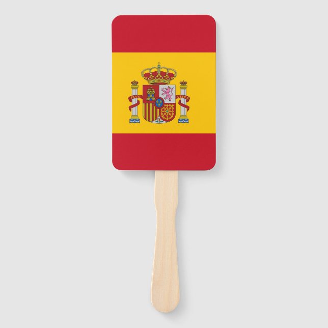 Set of hand fan with flag of Spain (Front)