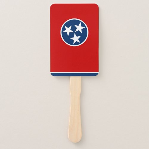 Set of hand fan with flag of Tennessee USA