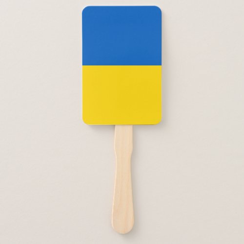 Set of hand fan with flag of Ukraine