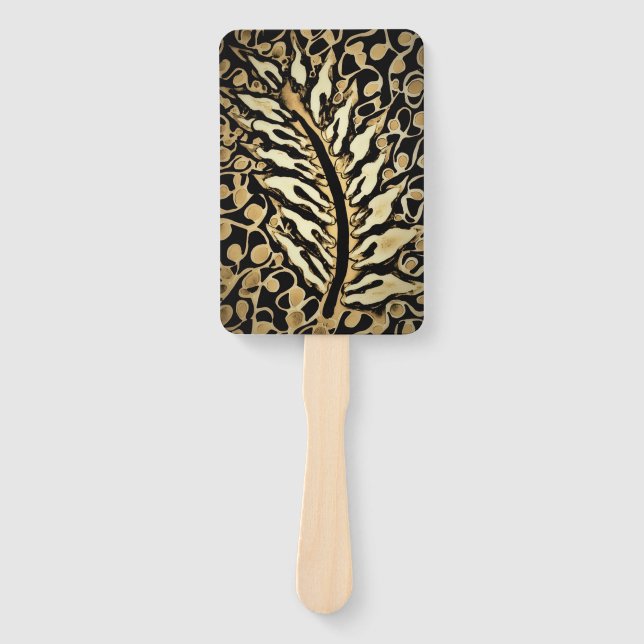 Set of hand Fans Gold leaf design (Front)