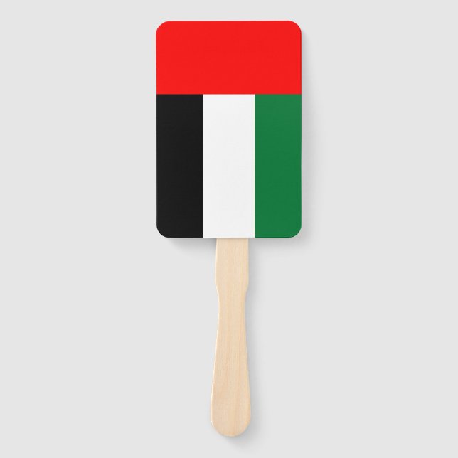 Set of hand fans with flag of UAE (Front)