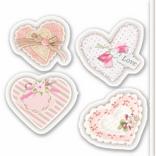 Set of hearts sticker (Front)