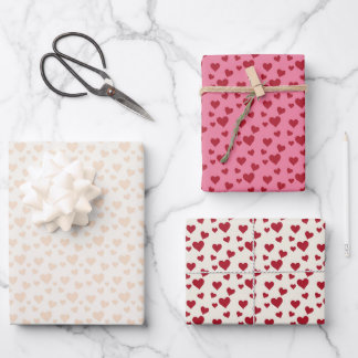 Set of Hearts Wrapping Paper