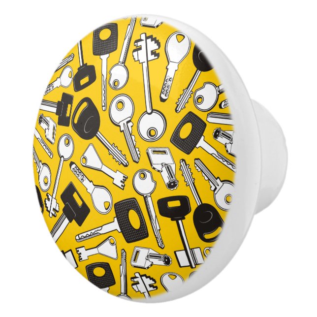 Set of Keys Background Ceramic Knob (Right)