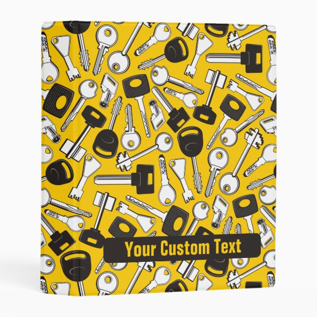 Set of Keys Background Mini Binder (Front/Spine)