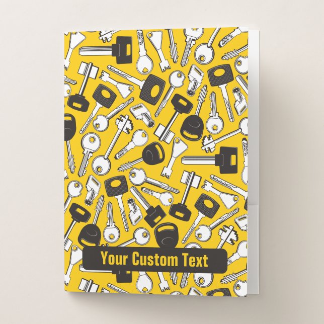 Set of Keys Background Pocket Folder (Front)