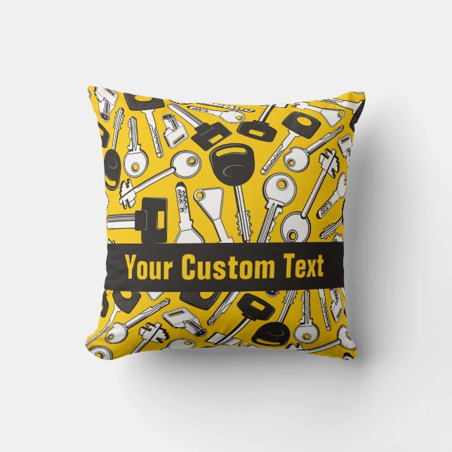 Set of Keys Background Throw Pillow (Front)