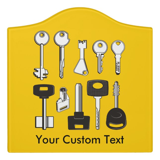 Set of Keys Door Sign (Large Crest Front)