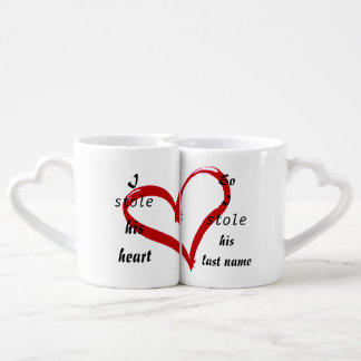 Set of love mugs