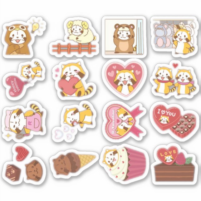 Set of love sticker (Front)