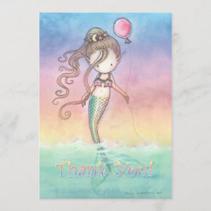 Set of Mermaid Thank You Cards