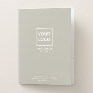 Set of Modern Logo Real Estate Pocket Folders