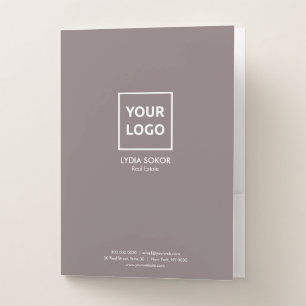 Set of Modern Logo Real Estate Pocket Folders