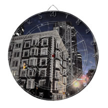 Set of photo darts of city the night