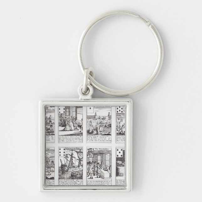 Set of Playing Cards depicting Satirical Keychain (Front)