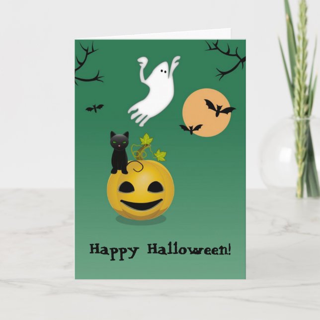 Set Of Scary, Halloween Greeting Card (Front)