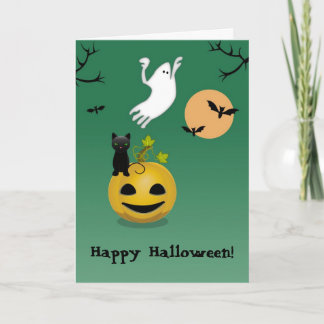 Set Of Scary, Halloween Greeting Card