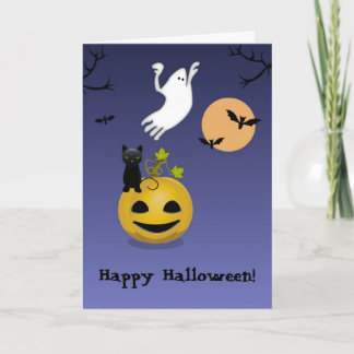 Set Of Scary, Halloween Greeting Card
