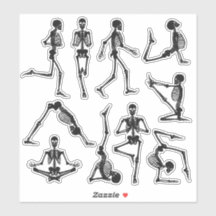 Set of scrapbooking skeletons sticker