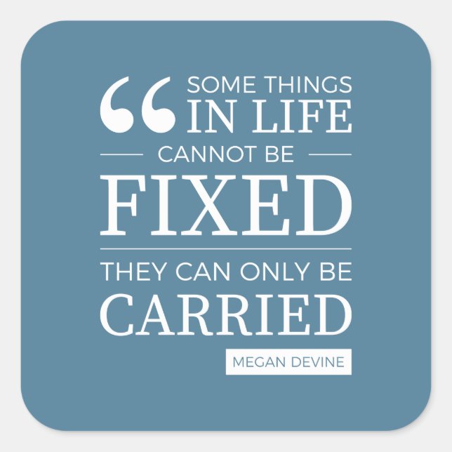 set of six "can't be fixed" stickers in blue (Front)