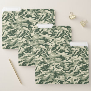Set of Three Folders-Green Camo File Folder