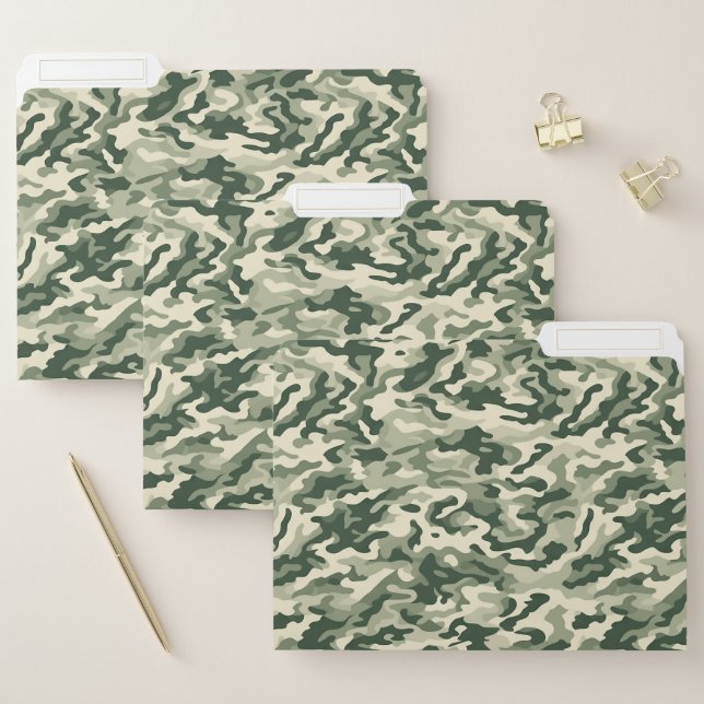 Set of Three Folders-Green Camo File Folder (Set)