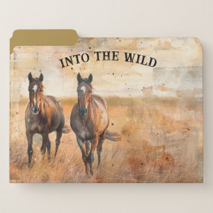 Set of Three Into the Wild Horse File Folders