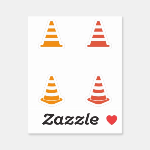Set of Traffic Cone Stickers