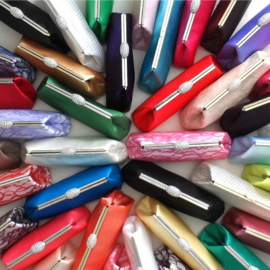 Set Of Two Bridal Gift Clutches - Gold Flake (Front)