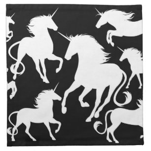 set of unicorns cloth napkin