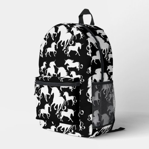 set of unicorns printed backpack