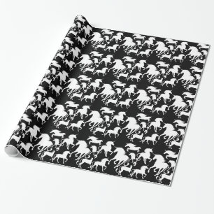 set of unicorns wrapping paper
