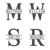 Set of Unique Oakmont Monogrammed Whiskey Glasses (Designs)