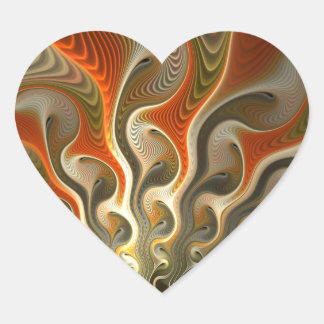 Set Phasers Abstract Fire Heart Sticker