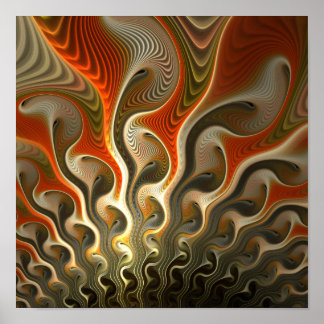 Set Phasers Abstract Flames Poster