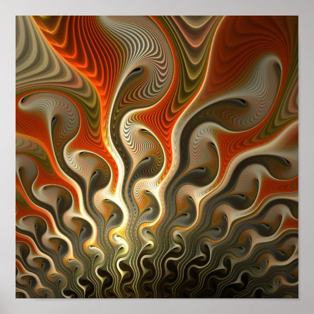 Set Phasers Abstract Flames Poster (Front)