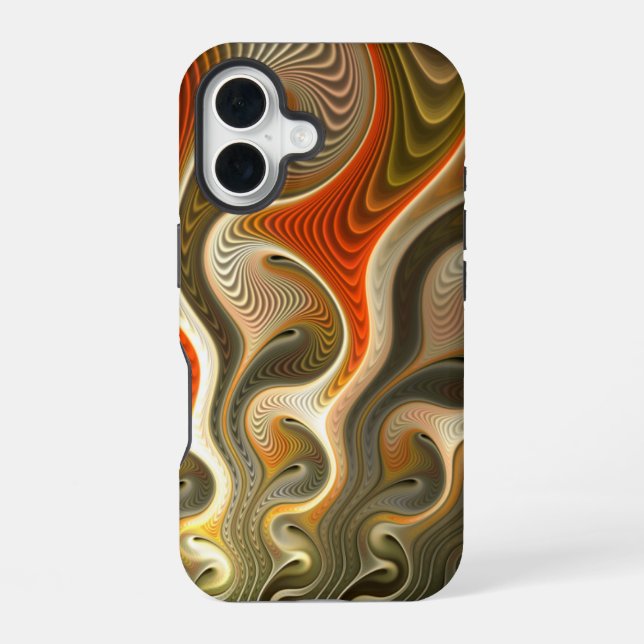 Set Phasers Abstract Orange Flames Iphone Case (Back)