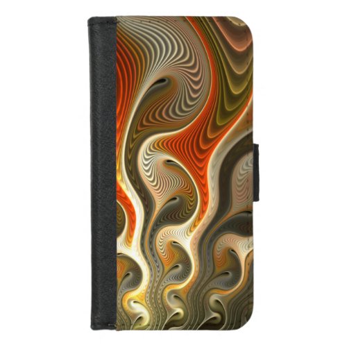 Set Phasers Orange Abstract iPhone 87 Wallet Case