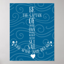 Set Sail & Chase Your Dreams Nautical Quote Anchor
