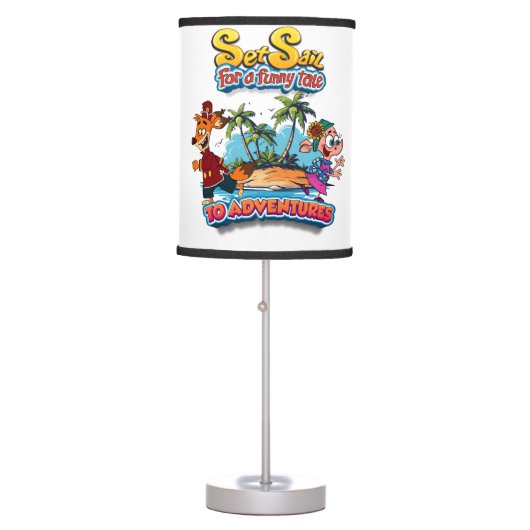 Set Sail for a Funny Tale adventure islan Table Lamp (Front)
