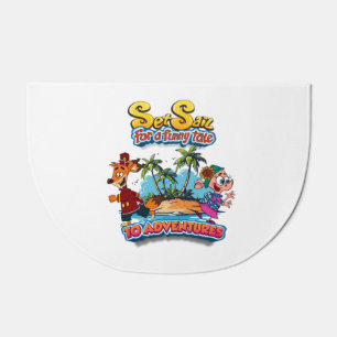 Set Sail for a Funny Tale adventure island Doormat