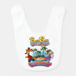 Set Sail for a Funny Tale island Baby Bibs