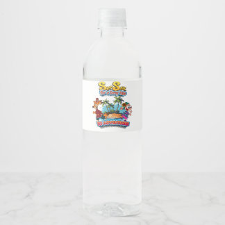 Set Sail for a Funny Tale island Water Bottle Label